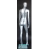 Matte Silver  Egg Head Female Mannequin -SFW46E-ST