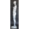 Matte Silver Egg Head Athletic Female Mannequin -SFW51E-ST