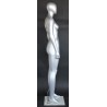 Matte Silver Egg Head Athletic Female Mannequin -SFW51E-ST