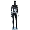 Glossy Black Athletic Egg Head Female Mannequin -SFW51E-HB