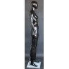 Glossy Black Athletic Egg Head Female Mannequin -SFW51E-HB