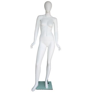 SFW55E-WT-Elegant Style Egg Head Female Mannequin in Matte White finish