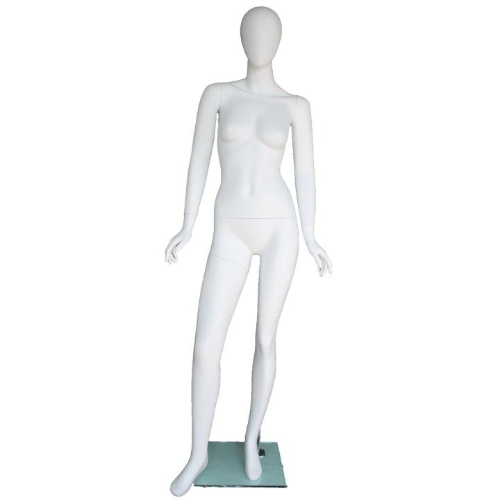 SFW55E-WT-Elegant Style Egg Head Female Mannequin in Matte White finish