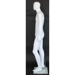 6 ft 2 in Egg head Male Mannequin Matte white -SFM61E-WT