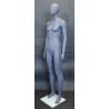 Matte Grey Athletic Egg Head Female Mannequin -SFW51E-Grey