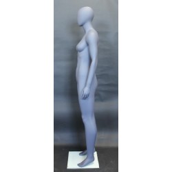 Matte Grey Athletic Egg Head Female Mannequin -SFW51E-Grey