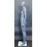 Matte Grey Athletic Egg Head Female Mannequin -SFW51E-Grey