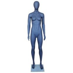 Matte Grey Athletic Egg Head Female Mannequin -SFW51E-Grey