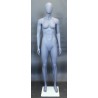 Matte Grey Athletic Egg Head Female Mannequin -SFW51E-Grey