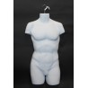 White Plastic injected male mannequin body form with hook PLXS-MW