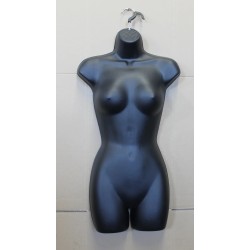 Black Plastic injected mannequin body form with hook PLXS-67B