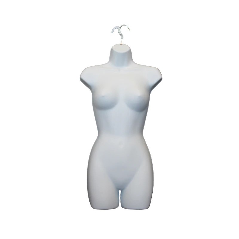 Plastic injected mannequin body form with hook PLXS-67W