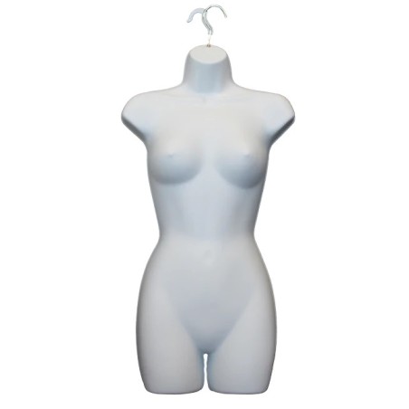 Plastic injected mannequin body form with hook PLXS-67W