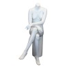 Headless Crosse Leg Sitting Female Mannequin Matte White STW049-WT