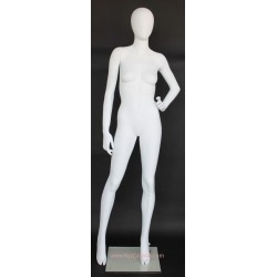 used contemporary Style Egg Head Female Mannequin -SFW53E-WT