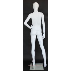 used contemporary Style Egg Head Female Mannequin -SFW53E-WT