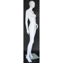 used white Egg Head Female Mannequin -SFW60E-WT