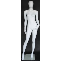 used white Egg Head Female Mannequin -SFW60E-WT