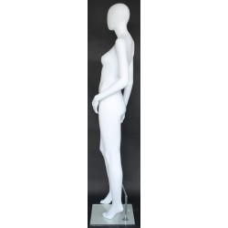 used white Egg Head Female Mannequin -SFW60E-WT