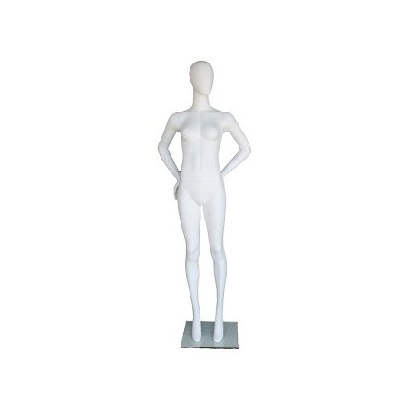 USED Contemporary Style Egg Head Female Mannequin -SFW66E-WT