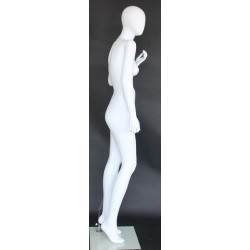 USED White Egg Head Female Mannequin -SFW68E-WT