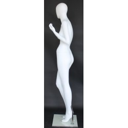 USED White Egg Head Female Mannequin -SFW68E-WT