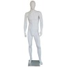 USED 6 ft 3 in Male Mannequin Egg head Matte white -SFM41E-WT