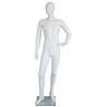 used 6 ft 2 in Male Mannequin Egg head Matte white -SFM64E-WT