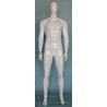 USED 6 ft 3 in Male Mannequin Egg head Glossy white -SFM51E-GW