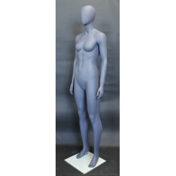 used Matte Grey Athletic Egg Head Female Mannequin -SFW51E-Grey