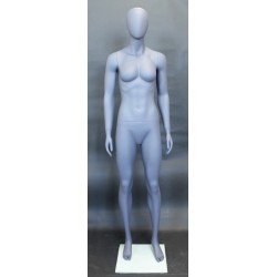 used Matte Grey Athletic Egg Head Female Mannequin -SFW51E-Grey