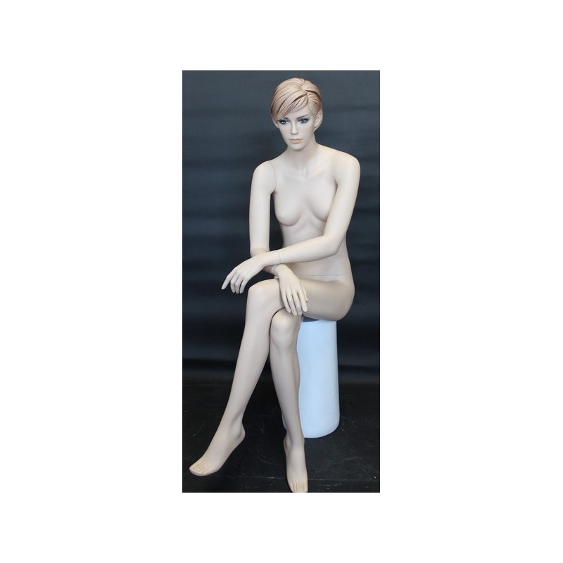 USED Female Sitting Mannequin face make up -SFW9-FT