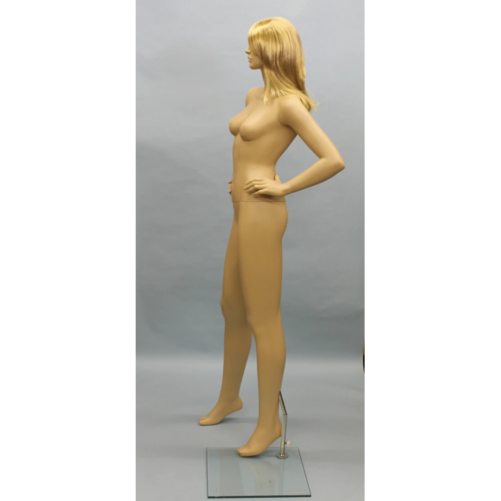 SFE51-FT Flesh Tone Colored Female Full Body mannequin with Hands on Hip