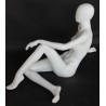 40 in H Egg Head Reclining Sitting Female Mannequin-SFW29E-WT