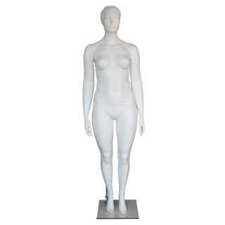 PLUS-6 WT Featured Face Matte White Plus size Female Mannequin | NYC Display