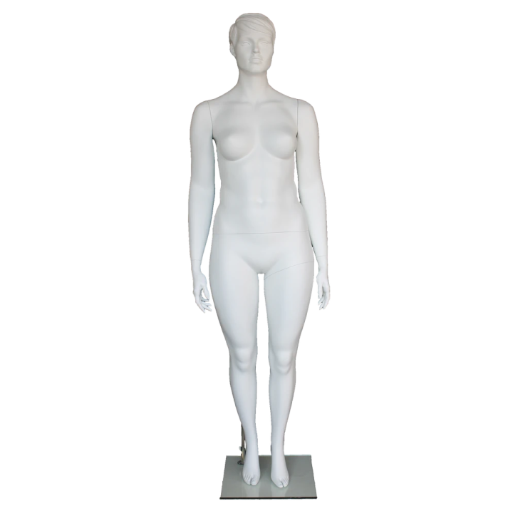 PLUS-6 WT Featured Face Matte White Plus size Female Mannequin | NYC Display