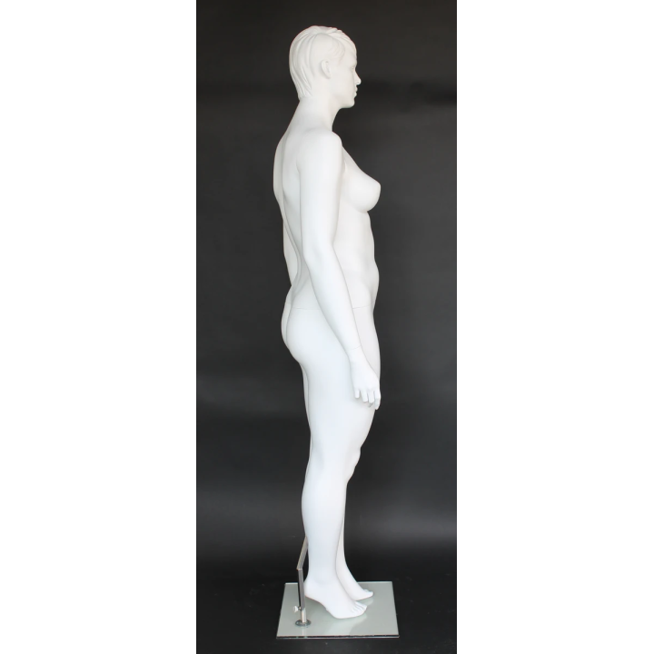 PLUS-6 WT Featured Face Matte White Plus size Female Mannequin | NYC Display
