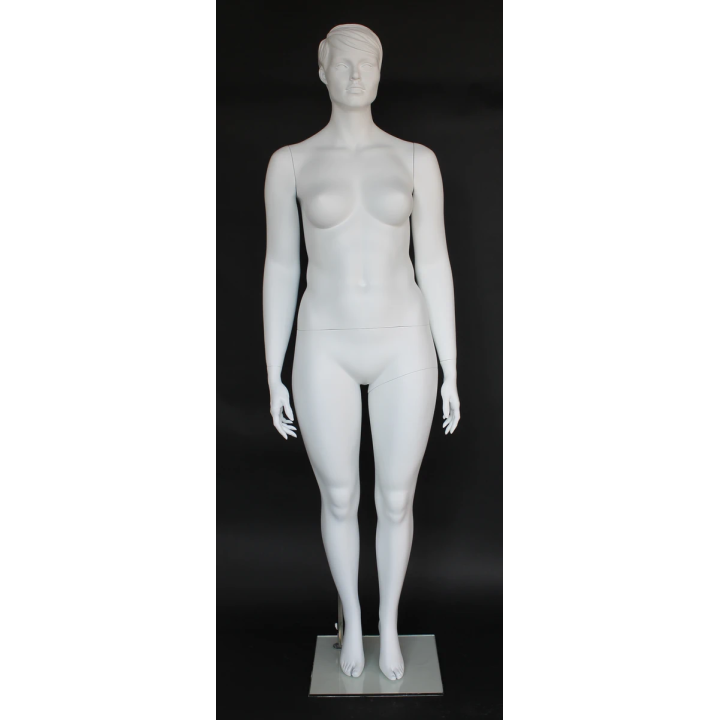 PLUS-6 WT Featured Face Matte White Plus size Female Mannequin | NYC Display