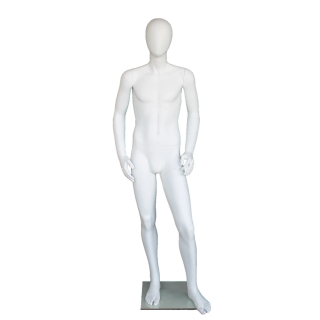 CB19E-WT Small Size 5 ft 7 in Male Mannequin Egg head Matte white