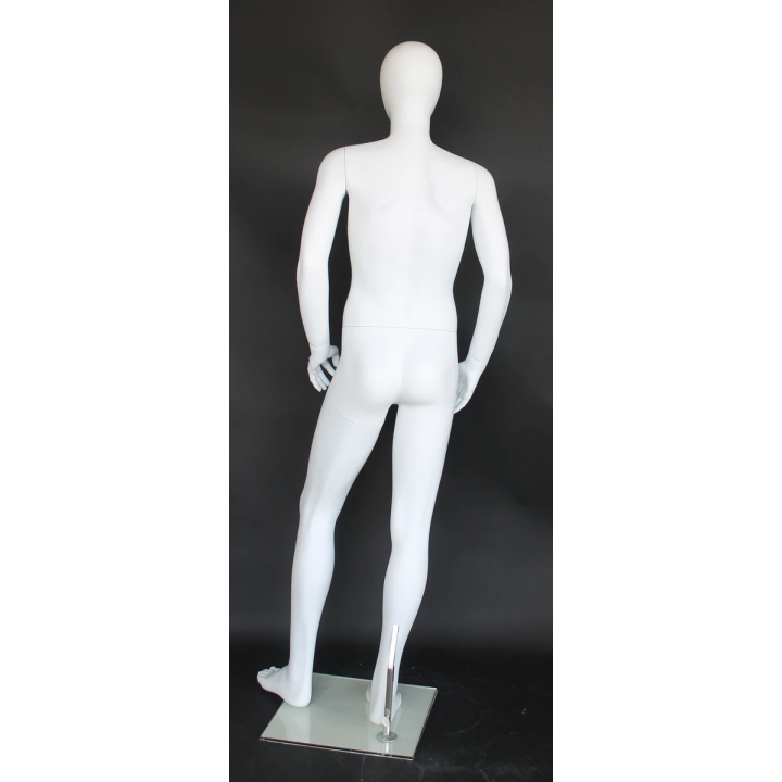 CB19E-WT Small Size 5 ft 7 in Male Mannequin Egg head Matte white