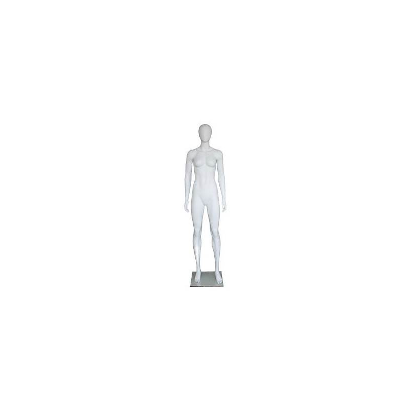 Contemporary Style Egg Head Athletic Female Mannequin -SFW51E-WT