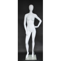 Contemporary Style Egg Head Female Mannequin -SFW57E-WT