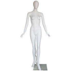 Contemporary Style Egg Head Female Mannequin -SFW59E-WT