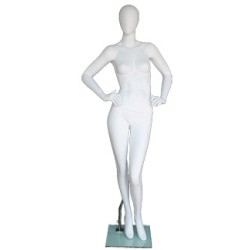 Contemporary Style Egg Head Female Mannequin -SFW65E-WT