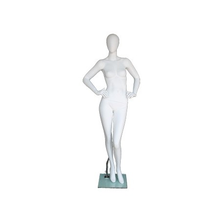 Contemporary Style Egg Head Female Mannequin -SFW65E-WT