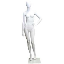 Contemporary Style Egg Head Female Mannequin -SFW69E-WT