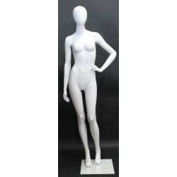 Contemporary Style Egg Head Female Mannequin -SFW69E-WT