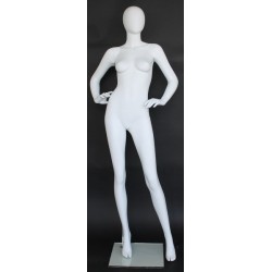 Contemporary Style Egg Head Female Mannequin -SFW70E-WT