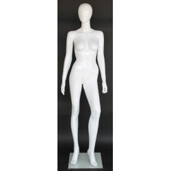 Glossy White Finish Egg Head Female Mannequin -SFW81E-GW