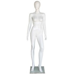 Glossy White Finish Egg Head Female Mannequin -SFW81E-GW